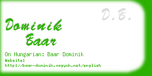 dominik baar business card
